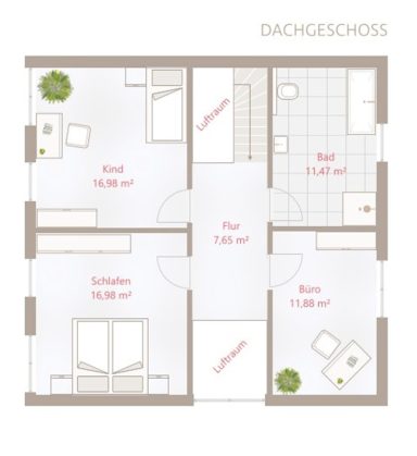 Drevo EFH 140 SD - Dachgeschoss
