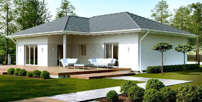 Bungalow Ausgewogene 113 Einfamilienhaus mit Terrasse und Garten in moderner Architektur.