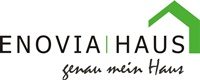 Enovia Haus - Fachberater für Fertighäuser - Thomas Bärtle Logo von Enovia Haus mit grünem Haus-Symbol und Slogan "genau mein Haus".